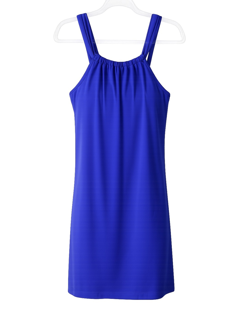 Athleta Blue Violet Activewear Dress XS Built-In Bra BackTie Detail Resort Beach